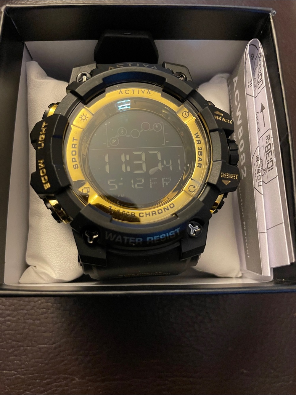 Invicta Black and Gold Digital Sport Watch